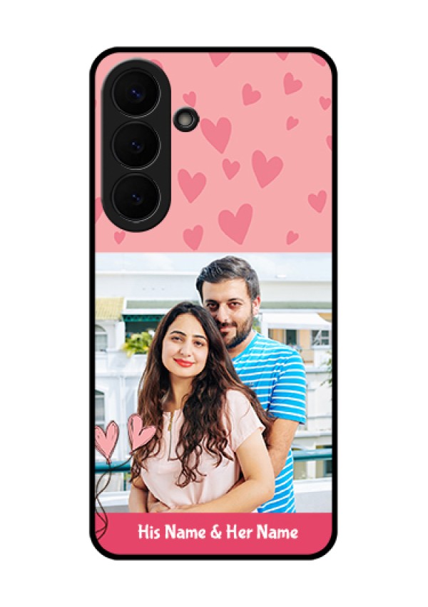 Samsung Galaxy S26 Plus 5G Custom Glass Phone Case - Love Design Peach Color