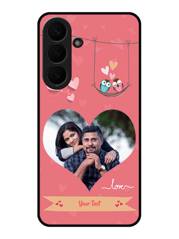 Custom Samsung Galaxy S26 Plus 5G Custom Glass Phone Case - Peach Color Love Design