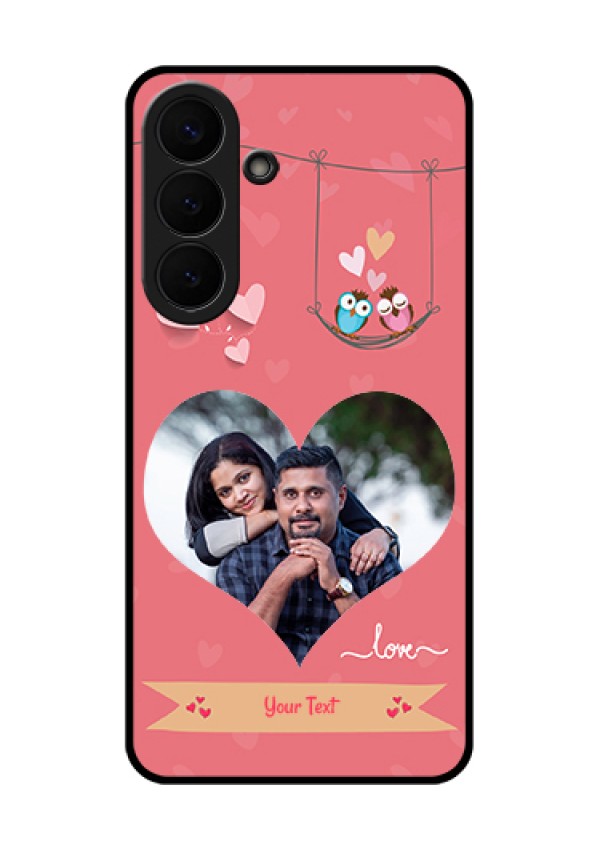Samsung Galaxy S26 Plus 5G Custom Glass Phone Case - Peach Color Love Design