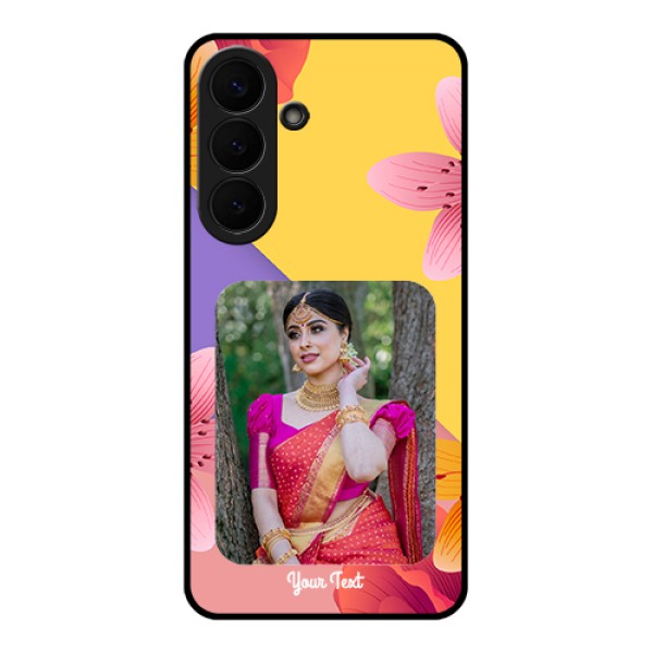 Samsung Galaxy S26 Plus 5G Custom Glass Phone Case - 3 Image With Vintage Floral Design