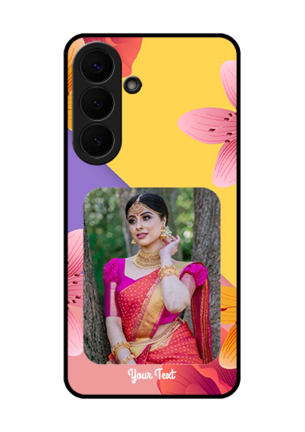 Samsung Galaxy S26 Plus 5G Custom Glass Phone Case - 3 Image With Vintage Floral Design