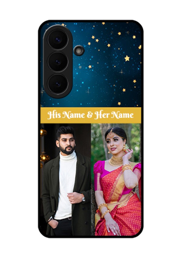 Samsung Galaxy S26 Plus 5G Custom Glass Phone Case - Galaxy Stars Backdrop Design