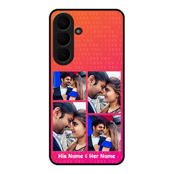 Samsung Galaxy S26 Plus 5G Custom Glass Phone Case - I Love You Pink Design Samsung Galaxy S26 Plus 5G Custom Glass Phone Case - I Love You Pink Design