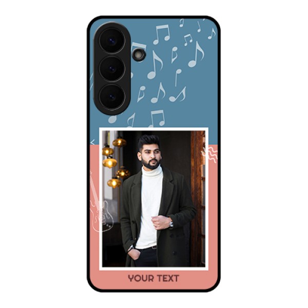 Samsung Galaxy S26 Plus 5G Custom Glass Phone Case - With Color Musical Note Design Samsung Galaxy S26 Plus 5G Custom Glass Phone Case - With Color Musical Note Design