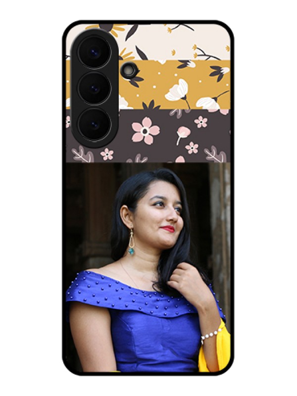 Custom Samsung Galaxy S26 Plus 5G Custom Glass Phone Case - Stylish Floral Design
