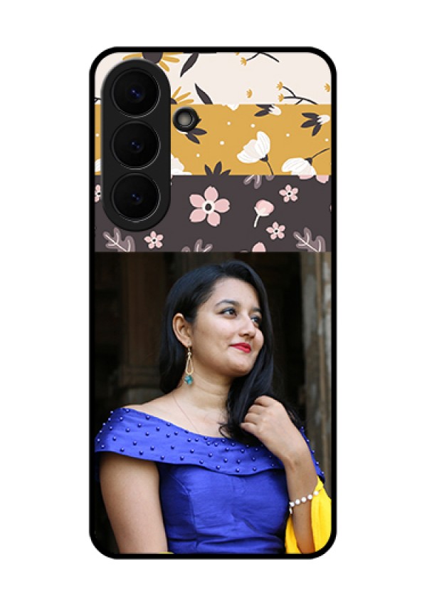 Samsung Galaxy S26 Plus 5G Custom Glass Phone Case - Stylish Floral Design
