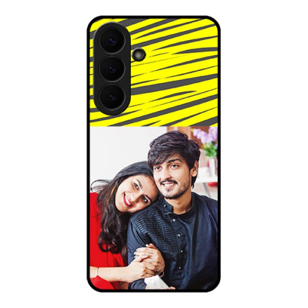 Samsung Galaxy S26 Plus 5G Custom Glass Phone Case - Yellow Abstract Design