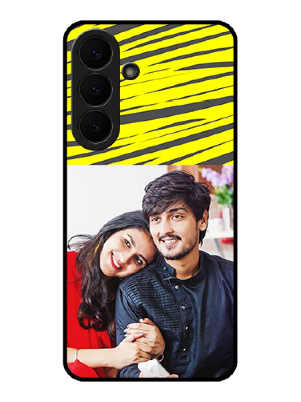 Custom Samsung Galaxy S26 Plus 5G Custom Glass Phone Case - Yellow Abstract Design