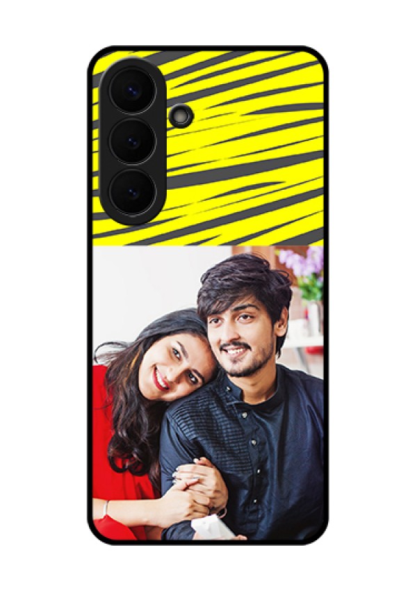 Samsung Galaxy S26 Plus 5G Custom Glass Phone Case - Yellow Abstract Design