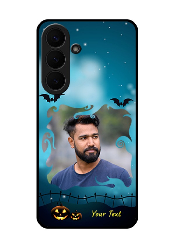 Samsung Galaxy S26 Plus 5G Custom Glass Phone Case - Halloween Frame Design