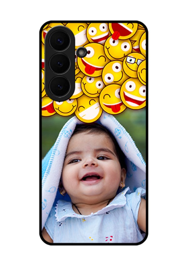 Samsung Galaxy S26 Plus 5G Custom Glass Phone Case - With Smiley Emoji Design