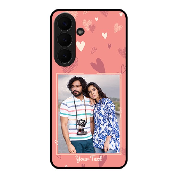 Samsung Galaxy S26 Plus 5G Custom Glass Phone Case - Love Doodle Art Design Samsung Galaxy S26 Plus 5G Custom Glass Phone Case - Love Doodle Art Design