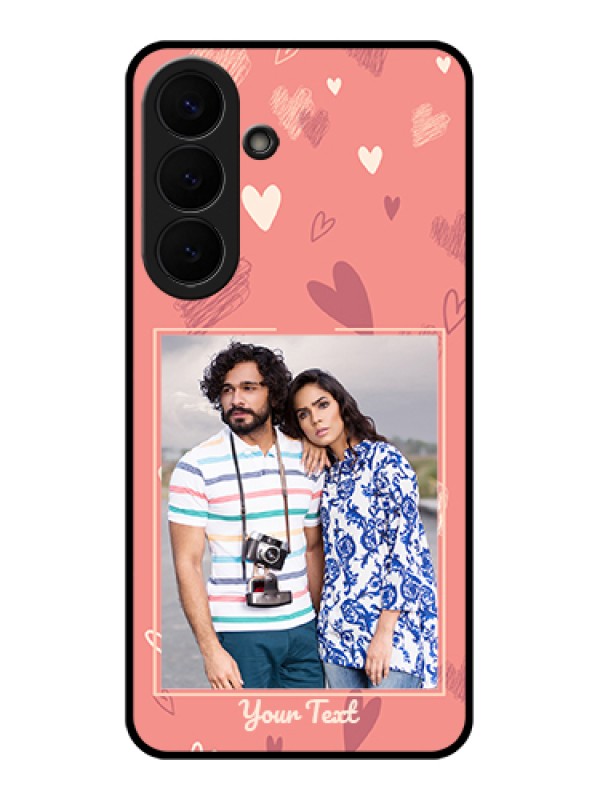Custom Samsung Galaxy S26 Plus 5G Custom Glass Phone Case - Love Doodle Art Design