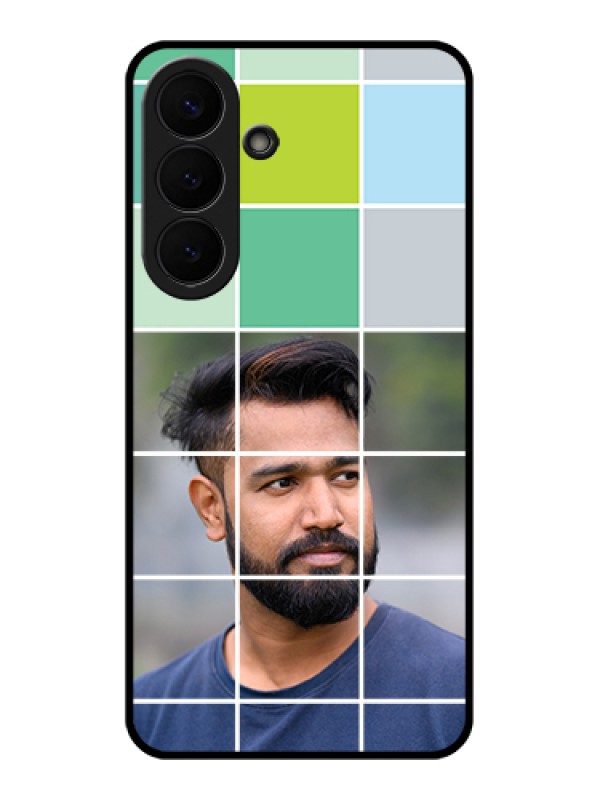 Custom Samsung Galaxy S26 Plus 5G Custom Glass Phone Case - With White Box Pattern