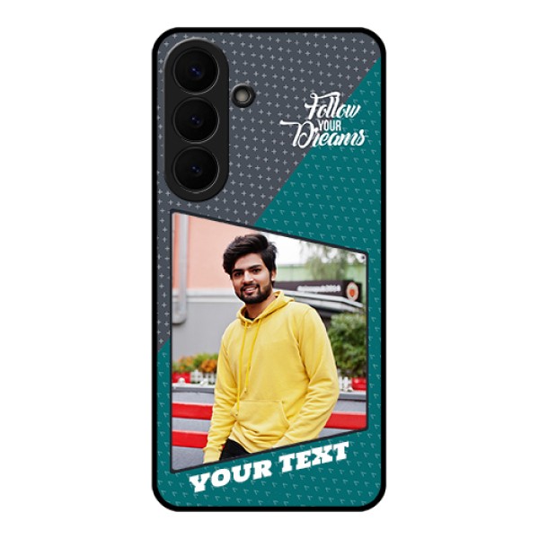 Samsung Galaxy S26 Plus 5G Custom Glass Phone Case - Background Pattern Design With Quote Samsung Galaxy S26 Plus 5G Custom Glass Phone Case - Background Pattern Design With Quote