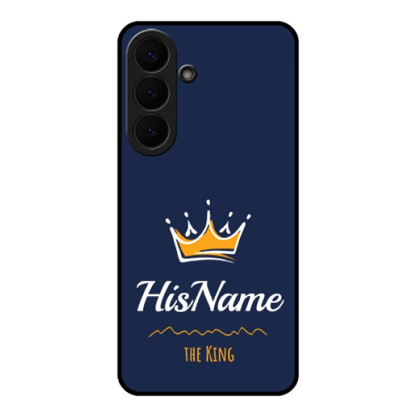 Samsung Galaxy S26 Plus 5G Custom Glass Phone Case - King With Name Design