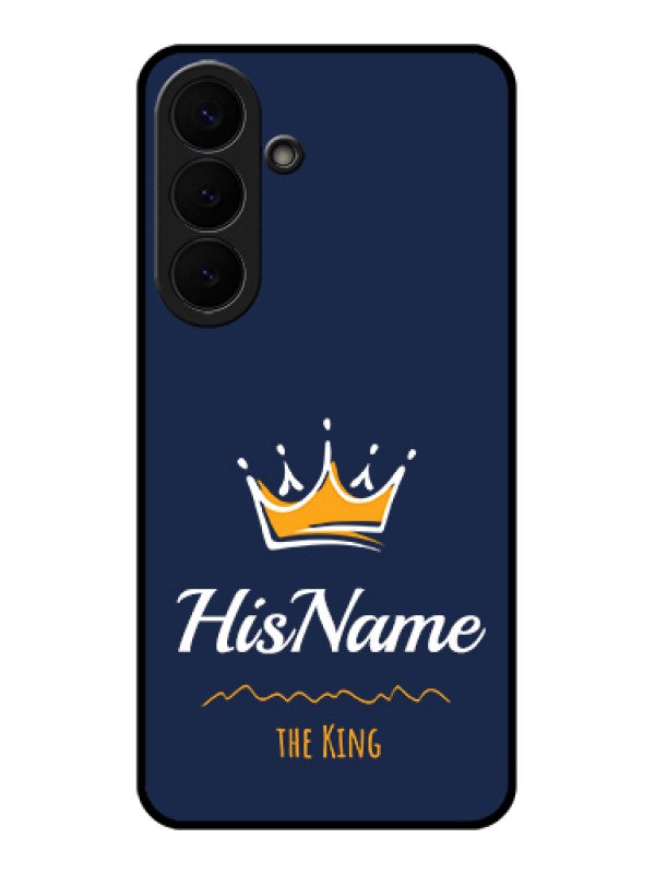 Custom Samsung Galaxy S26 Plus 5G Custom Glass Phone Case - King With Name Design