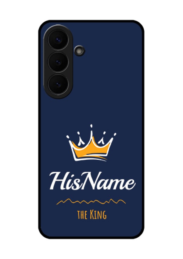 Samsung Galaxy S26 Plus 5G Custom Glass Phone Case - King With Name Design