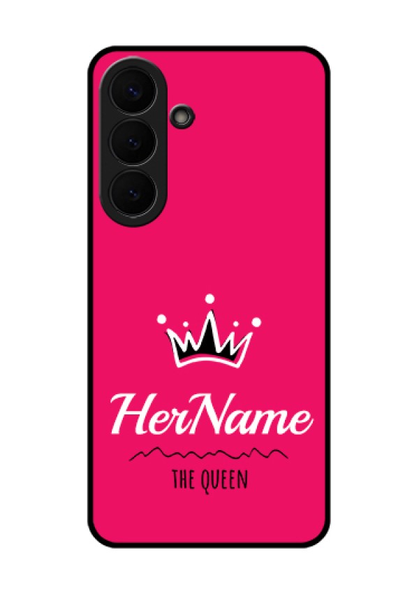 Samsung Galaxy S26 Plus 5G Custom Glass Phone Case - Queen With Name Design