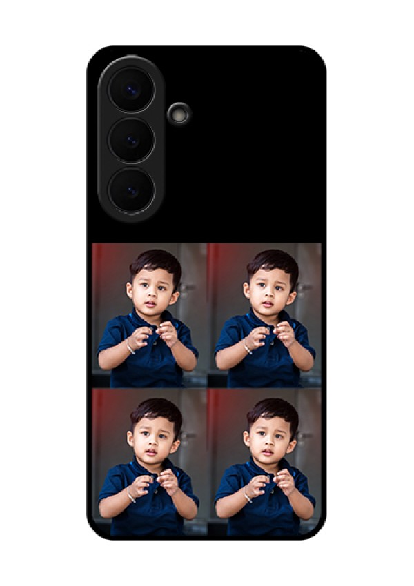 Samsung Galaxy S26 Plus 5G Custom Glass Phone Case - 4 Image Holder Design