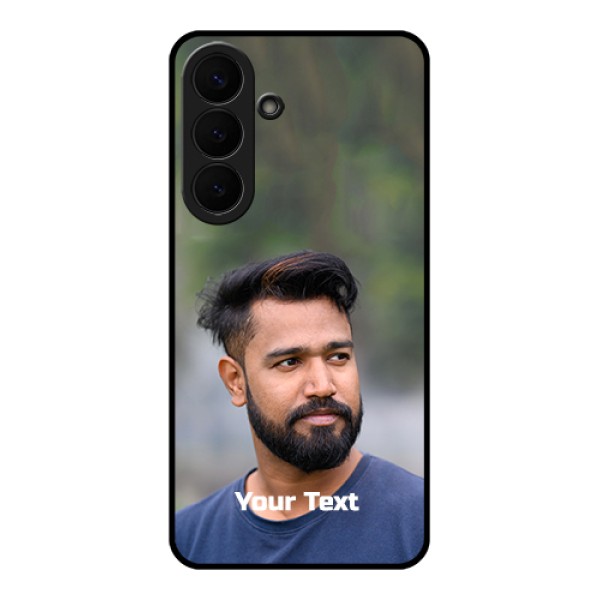Samsung Galaxy S26 Plus 5G Custom Glass Phone Case - Photo With Text Design