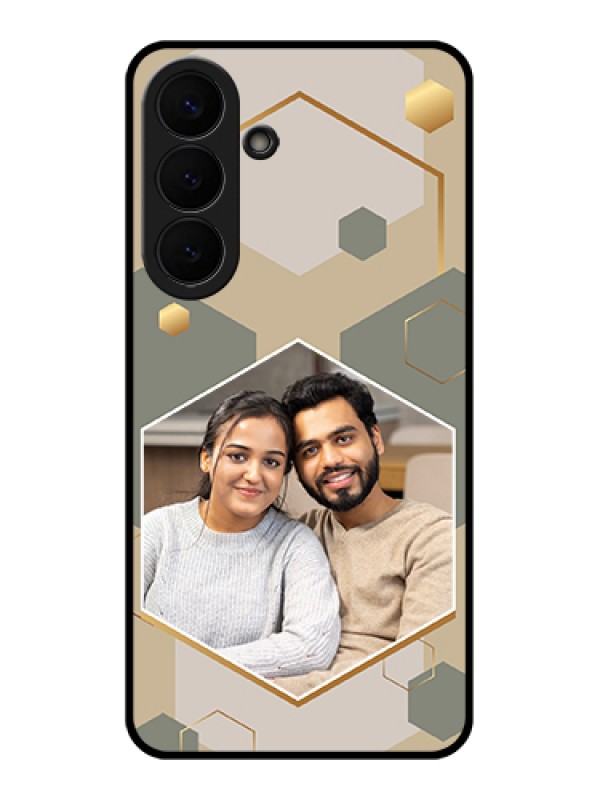 Custom Samsung Galaxy S26 Plus 5G Custom Glass Phone Case - Stylish Hexagon Pattern Design