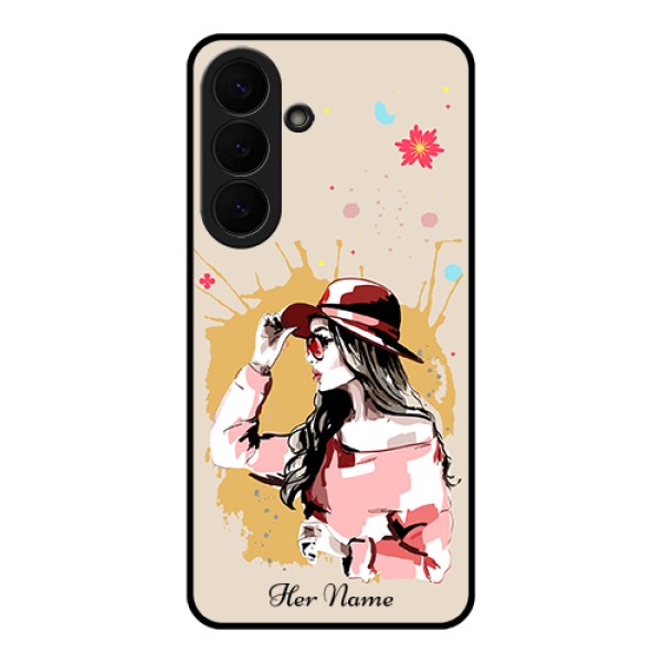 Samsung Galaxy S26 Plus 5G Custom Glass Phone Case - Women With Pink Hat Design Samsung Galaxy S26 Plus 5G Custom Glass Phone Case - Women With Pink Hat Design