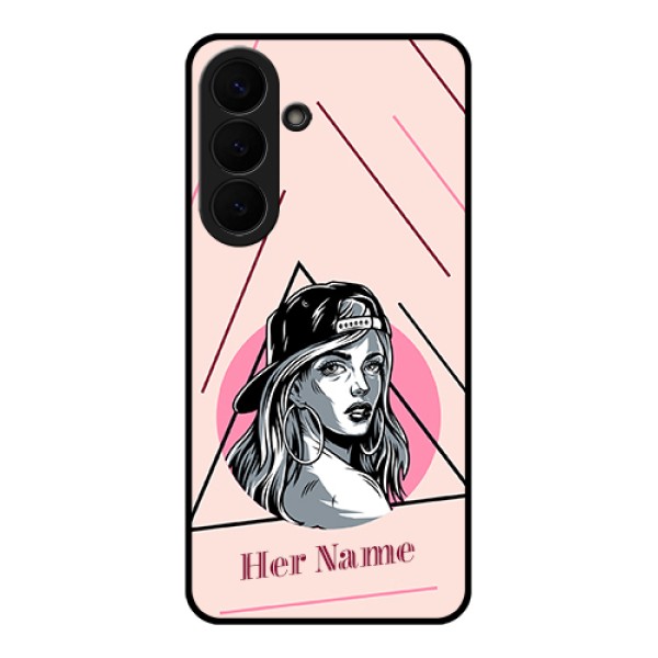 Samsung Galaxy S26 Plus 5G Custom Glass Phone Case - Rockstar Girl Design Samsung Galaxy S26 Plus 5G Custom Glass Phone Case - Rockstar Girl Design