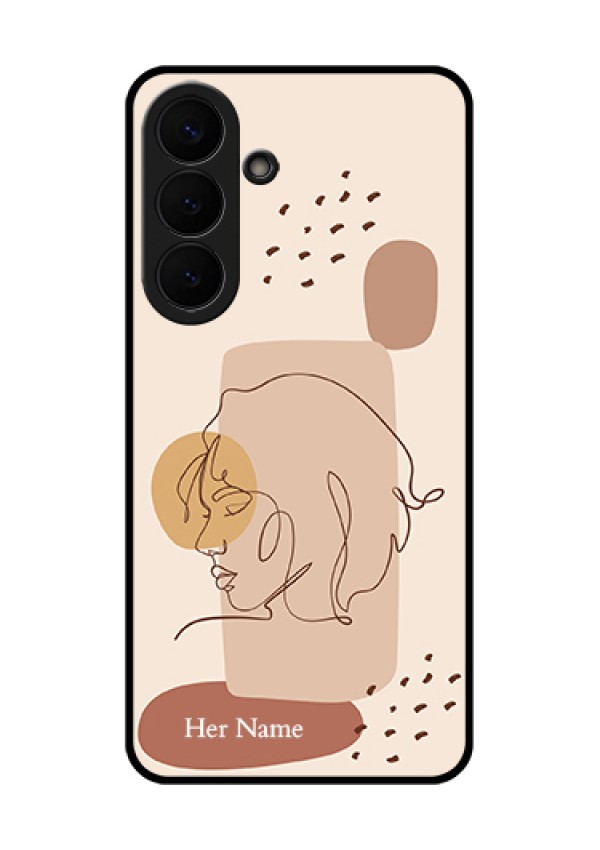 Samsung Galaxy S26 Plus 5G Custom Glass Phone Case - Calm Woman Line Art Design
