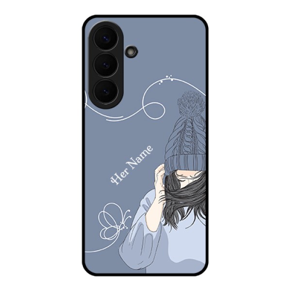 Samsung Galaxy S26 Plus 5G Custom Glass Phone Case - Girl In Winter Outfit Design Samsung Galaxy S26 Plus 5G Custom Glass Phone Case - Girl In Winter Outfit Design