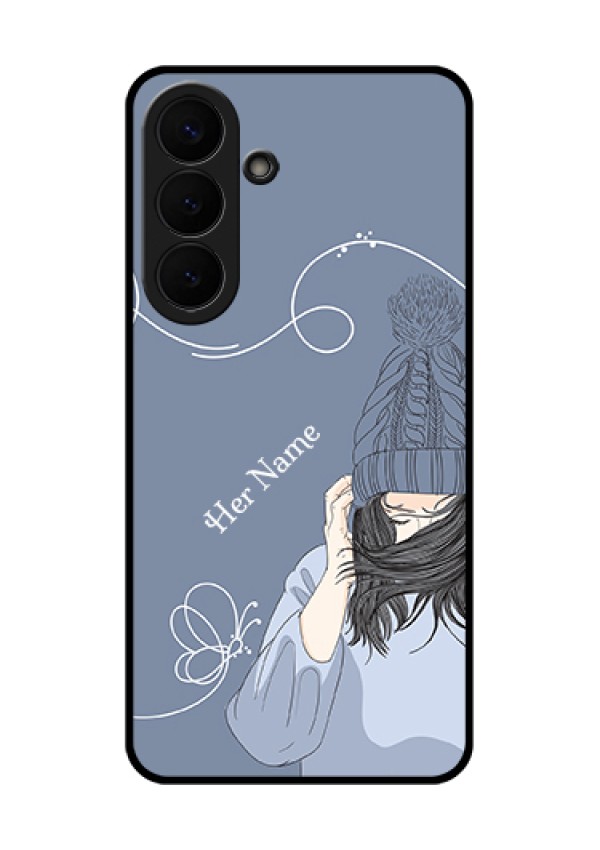 Samsung Galaxy S26 Plus 5G Custom Glass Phone Case - Girl In Winter Outfit Design
