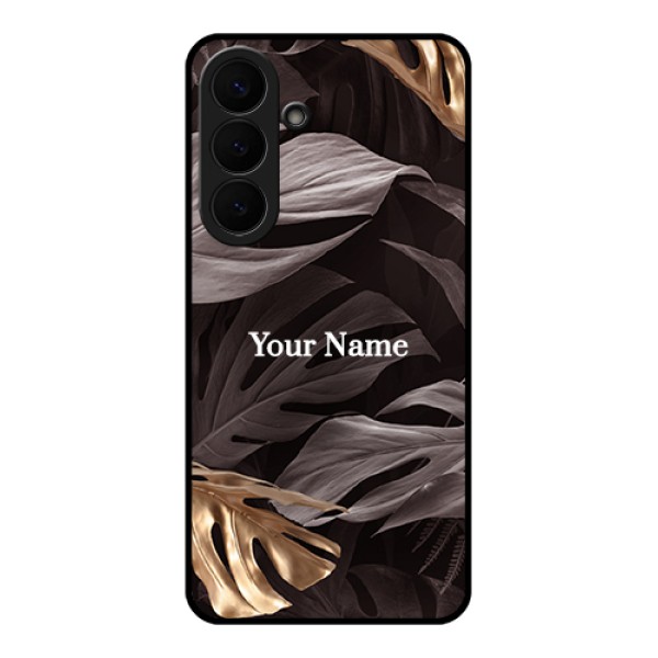 Samsung Galaxy S26 Plus 5G Custom Glass Phone Case - Wild Leaves Digital Paint Design