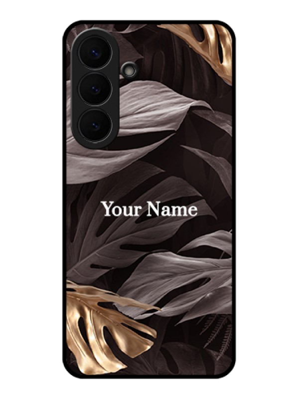 Custom Samsung Galaxy S26 Plus 5G Custom Glass Phone Case - Wild Leaves Digital Paint Design