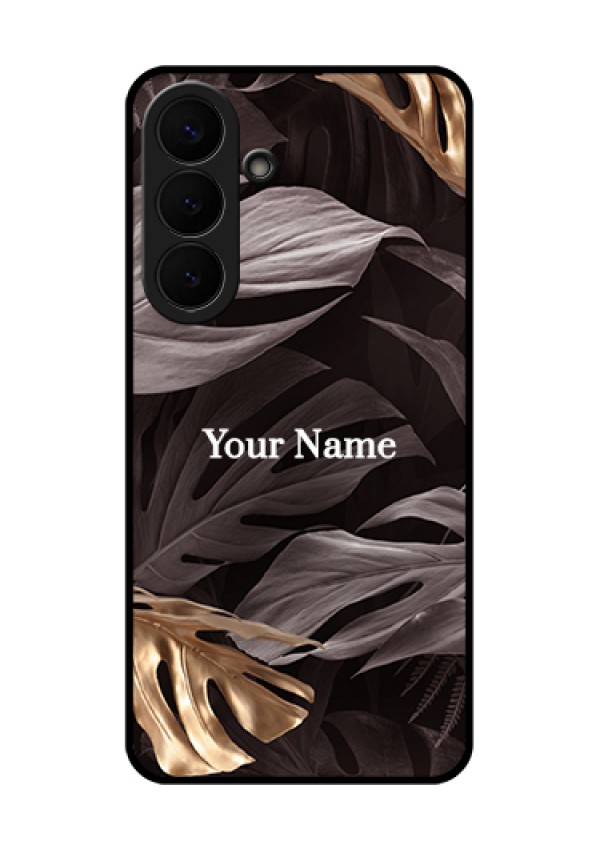 Samsung Galaxy S26 Plus 5G Custom Glass Phone Case - Wild Leaves Digital Paint Design
