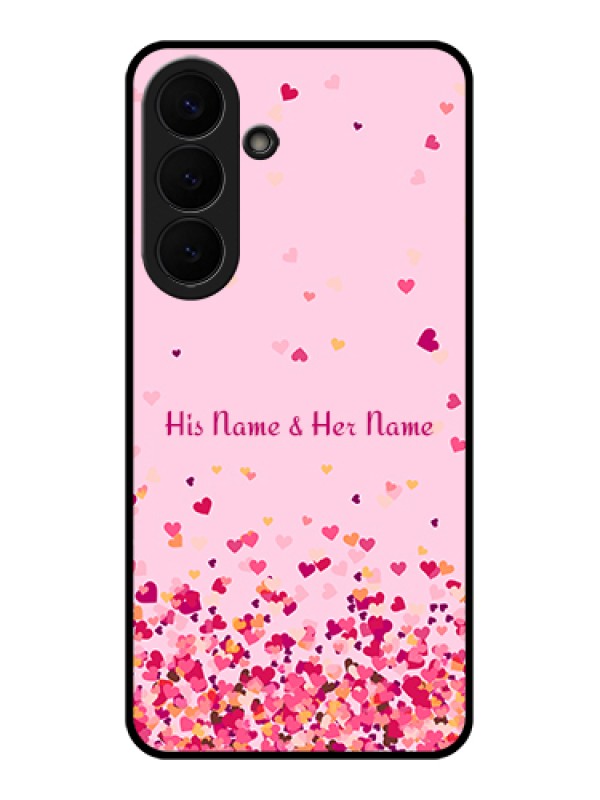 Custom Samsung Galaxy S26 Plus 5G Custom Glass Phone Case - Floating Hearts Design