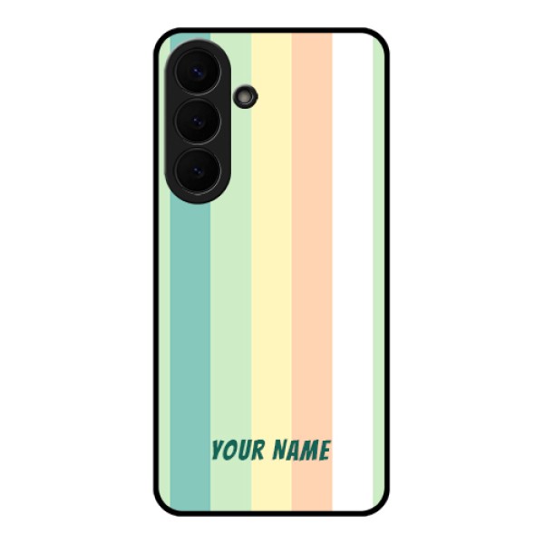 Samsung Galaxy S26 Plus 5G Custom Glass Phone Case - Multi - Colour Stripes Design Samsung Galaxy S26 Plus 5G Custom Glass Phone Case - Multi - Colour Stripes Design
