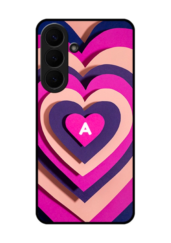 Samsung Galaxy S26 Plus 5G Custom Glass Phone Case - Cute Heart Pattern Design