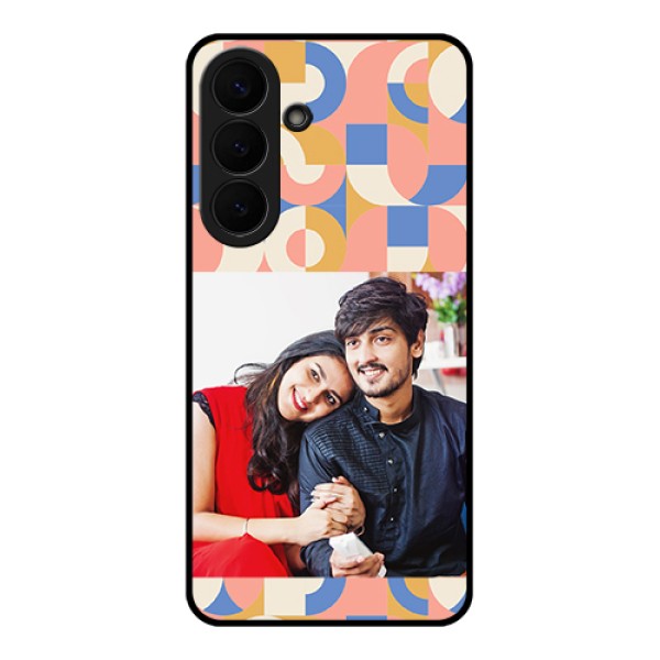 Samsung Galaxy S26 Plus 5G Custom Glass Phone Case - Semi - Circle Maze Pattern Design