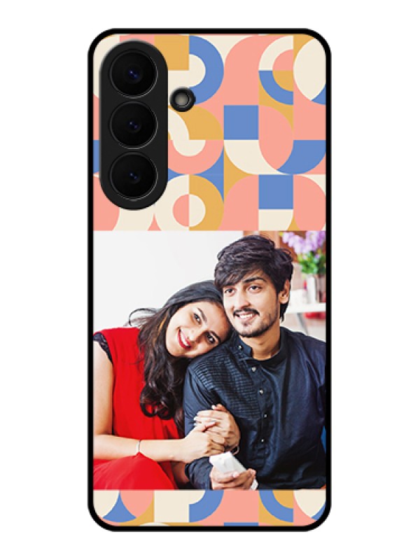 Custom Samsung Galaxy S26 Plus 5G Custom Glass Phone Case - Semi - Circle Maze Pattern Design