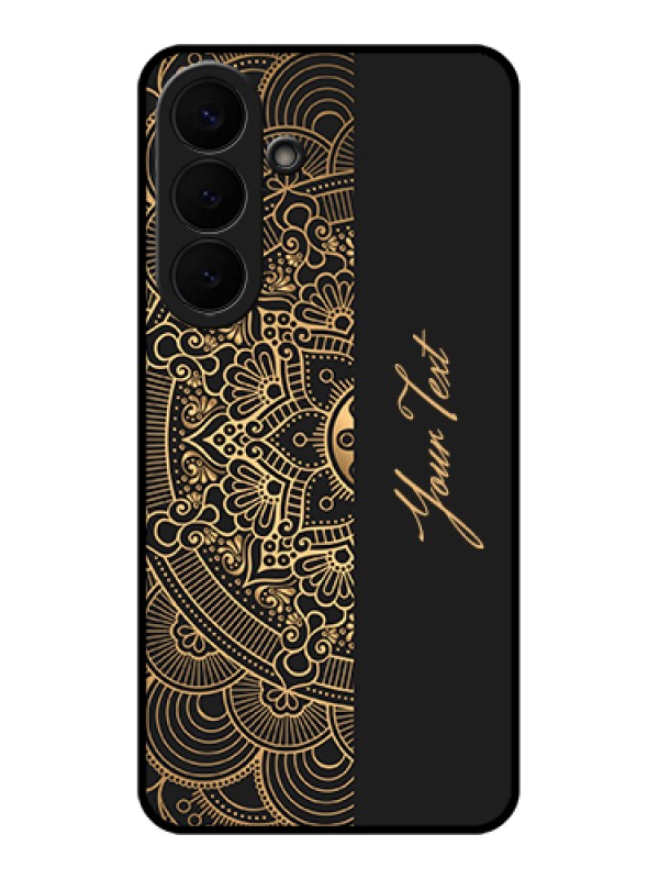 Custom Samsung Galaxy S26 Plus 5G Custom Glass Phone Case - Mandala Art With Custom Text Design