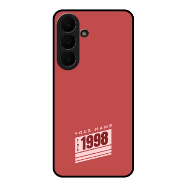 Samsung Galaxy S26 Plus 5G Custom Glass Phone Case - Red Custom Year Of Birth Design