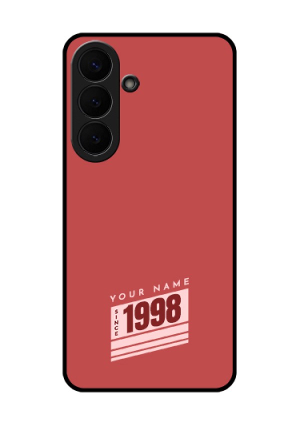 Samsung Galaxy S26 Plus 5G Custom Glass Phone Case - Red Custom Year Of Birth Design