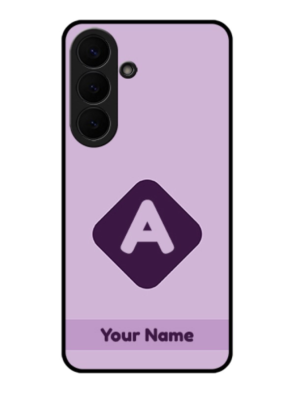 Custom Samsung Galaxy S26 Plus 5G Custom Glass Phone Case - Custom Letter In Curved Badge Design