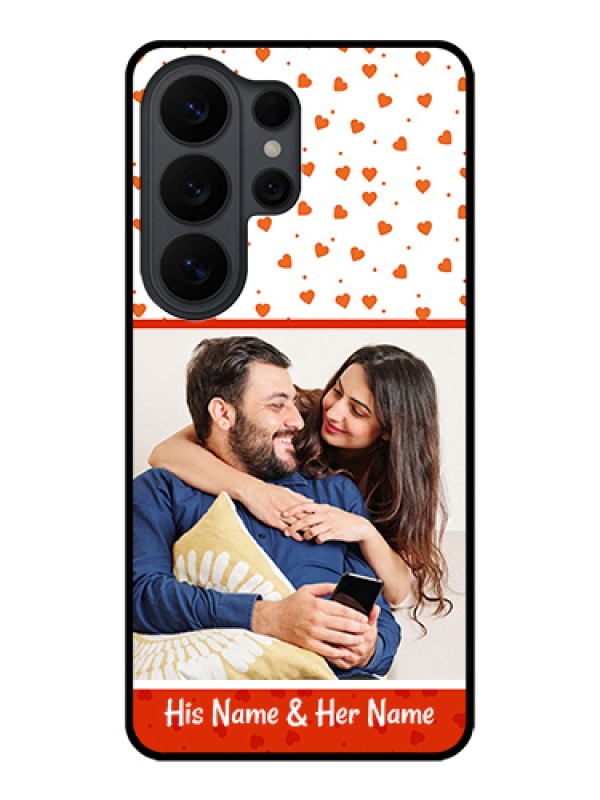 Custom Samsung Galaxy S26 Ultra 5G Custom Glass Phone Case - Orange Love Symbol Design