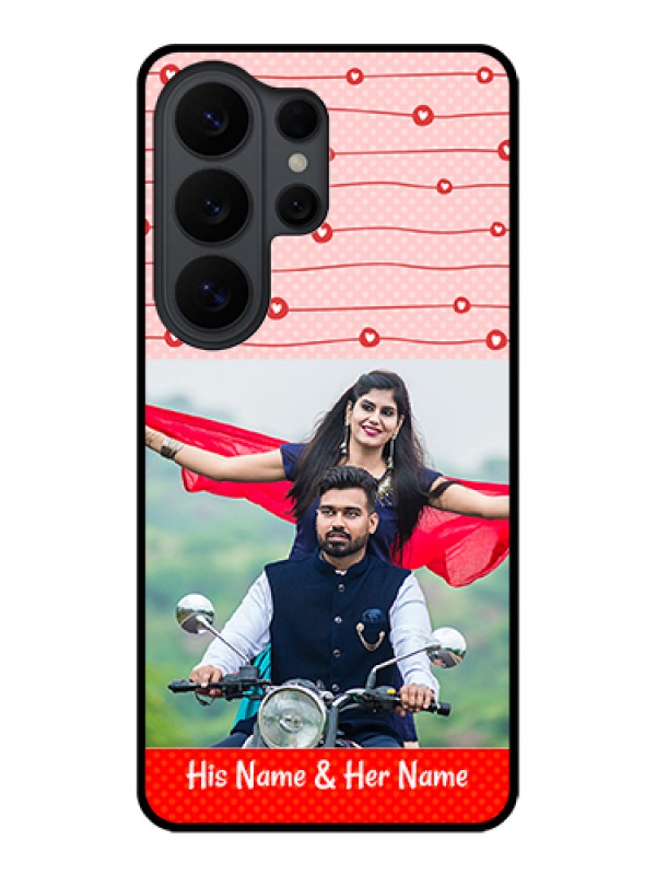 Custom Samsung Galaxy S26 Ultra 5G Custom Glass Phone Case - Red Pattern Case Design