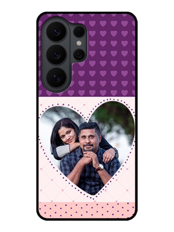 Custom Samsung Galaxy S26 Ultra 5G Custom Glass Phone Case - Violet Love Dots Design
