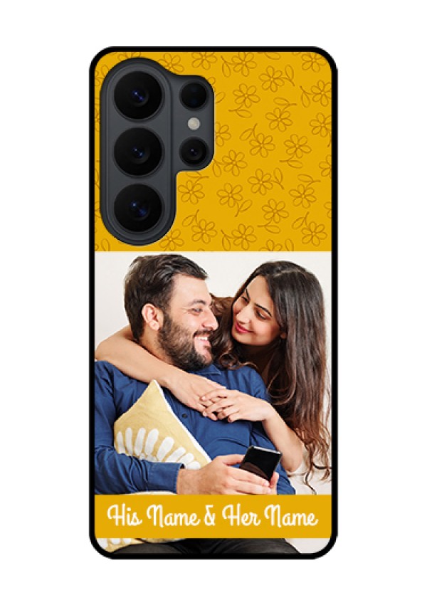 Samsung Galaxy S26 Ultra 5G Custom Glass Phone Case - Yellow Floral Design