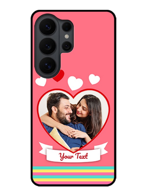 Custom Samsung Galaxy S26 Ultra 5G Custom Glass Phone Case - Love Shapes Doodle Design