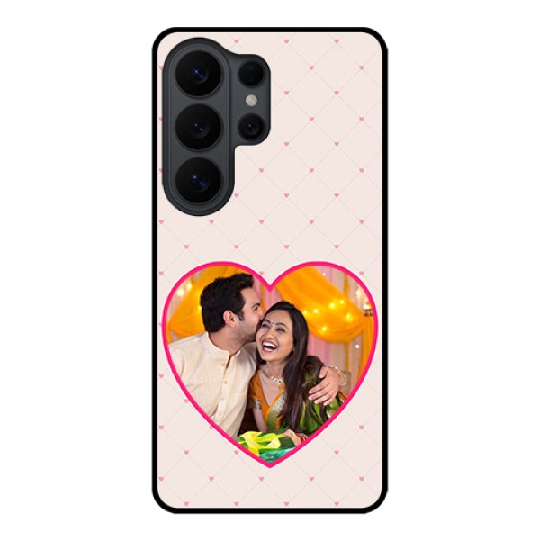 Samsung Galaxy S26 Ultra 5G Custom Glass Phone Case - Heart Shape Design