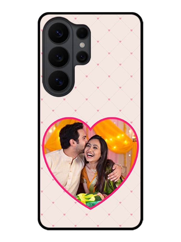 Custom Samsung Galaxy S26 Ultra 5G Custom Glass Phone Case - Heart Shape Design